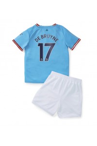 Manchester City Kevin De Bruyne #17 Babyklær Hjemme Fotballdrakt til barn 2022-23 Korte ermer (+ Korte bukser)